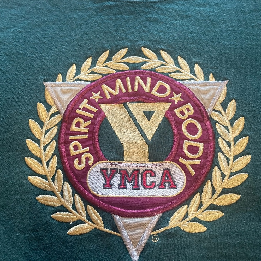 Vintage Green YMCA Men's Sweatshirt - Picture 3 of 8